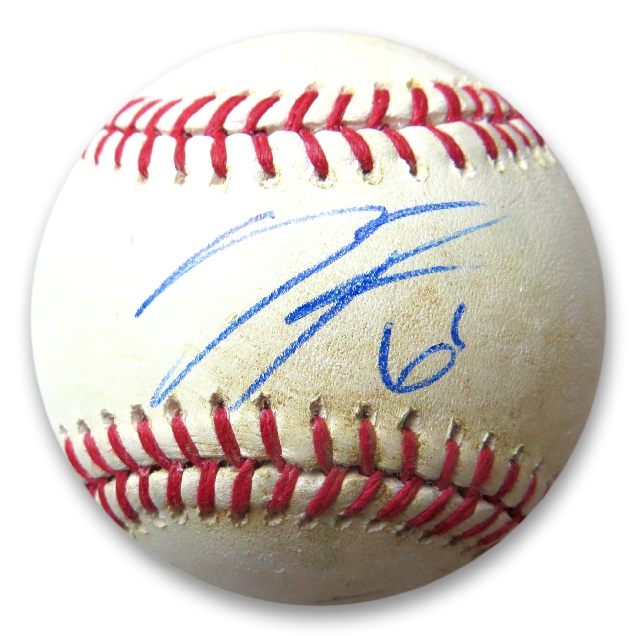 Joc Pederson Los Angeles Dodgers Autographed Baseball with MLB Debut 9-1-14 Inscription