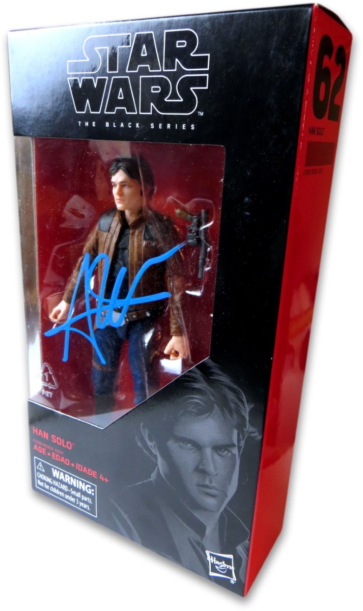 Alden Ehrenreich Signed Autographed Action Figure Han Solo Star Wars  SW221375