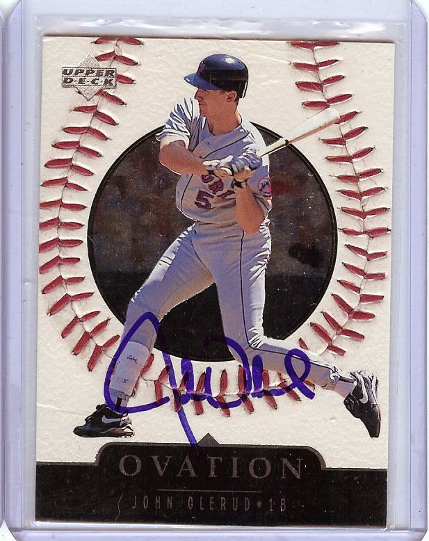 John Olerud 1999 UD Ovation Signed Autograph New York Mets #8