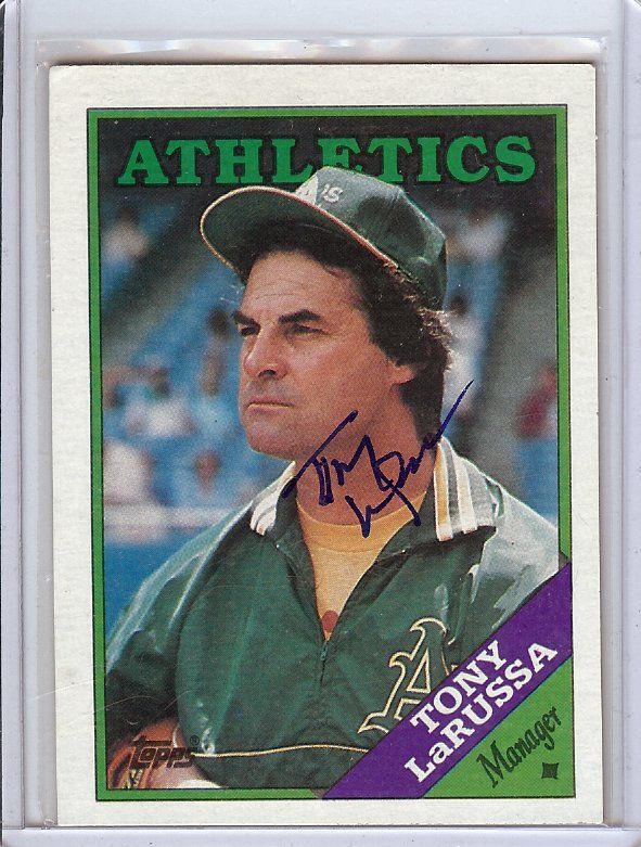 MLB Tony La Russa Signed Trading Cards, Collectible Tony La Russa Signed  Trading Cards