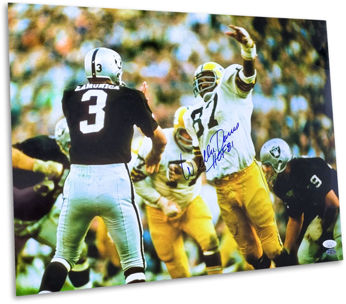 Willie Davis Signed Autographed 16X20 Photo Packers HOF 81 JSA