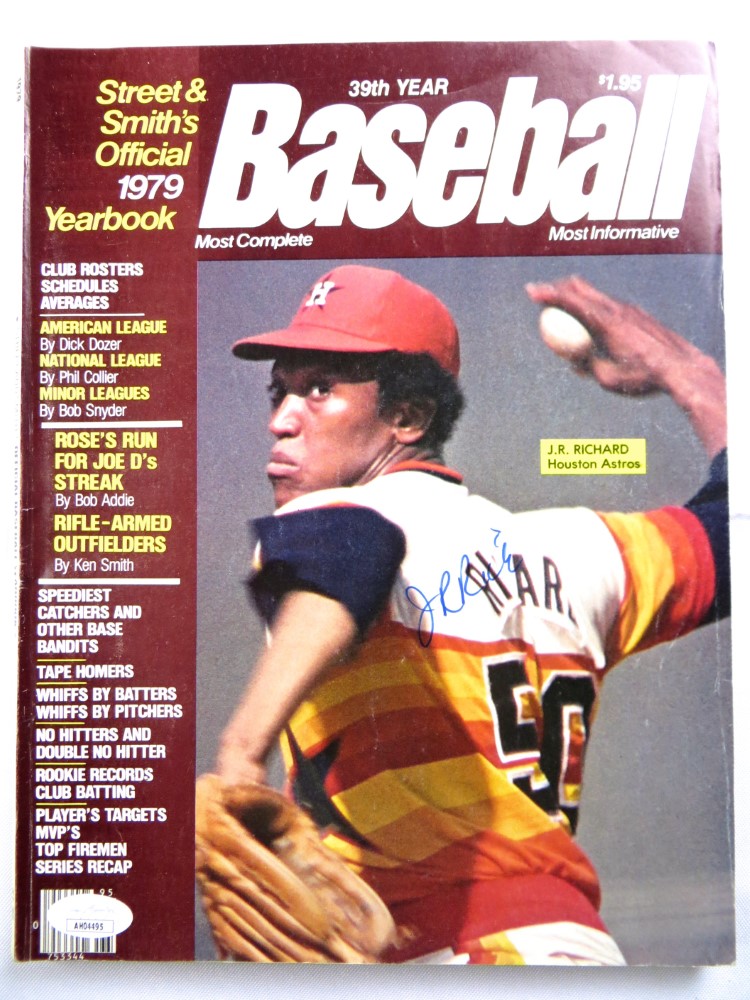 J.R. Richard Signed Autographed Magazine Street & Smith 1979 Astros JSA  AH04495 - Cardboard Legends