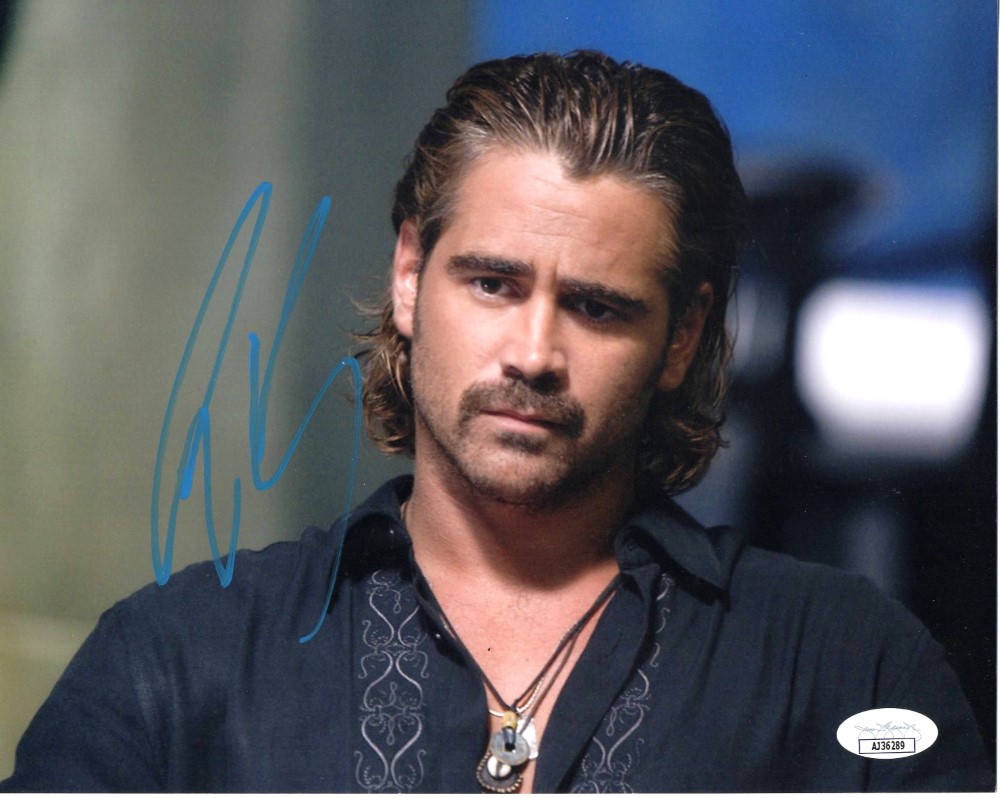 Colin Farrell Signed Autographed 8X10 Photo Sexy Goatee JSA AJ36289