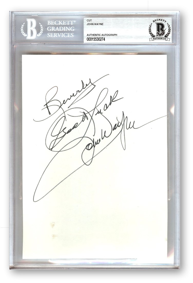 John Wayne Signed Autographed Cut Signature Legendary Western