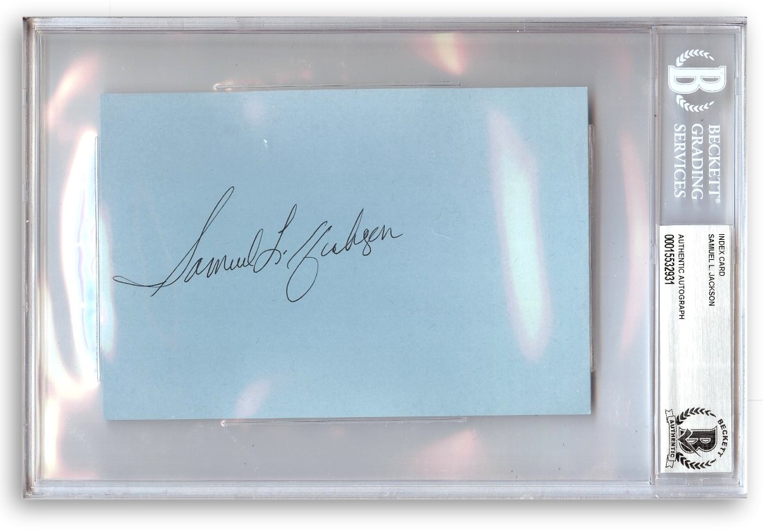 Samuel L. Jackson Signed Autographed Index Card Pulp Fiction
