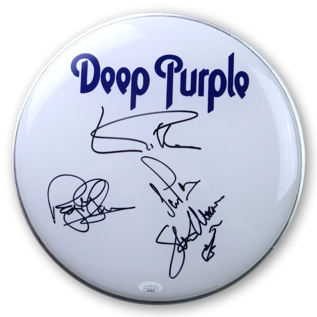 Deep Purple Band Signed Autographed 12