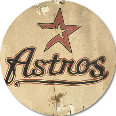 Astros Batting on Deck Circle Official 2014 Game Used Dodgers Stadium ...