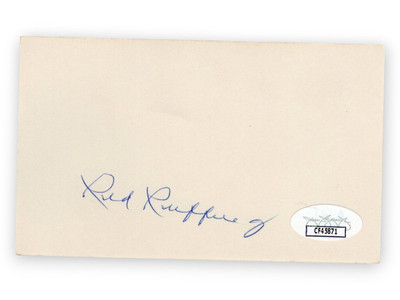 Red Ruffing Signed Autographed 3X5 Index Card Red Sox Yankees JSA ...