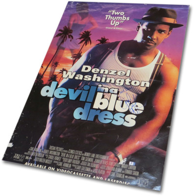 Denzel Washington Signed Autographed Movie Poster Devil in a Blue Dress  GV862929 - Cardboard Legends