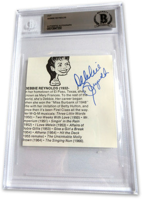 Debbie Reynolds Signed Autographed Cut Signature Singin' In the Rain ...