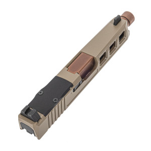 PSA Dagger Complete SW3 RMR Slide Assembly W/ Copper Threaded Barrel, Flat Dark Earth
