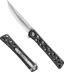 FLISSA Folding Knife Hollow-out Design Handle