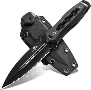 Purple Dragon Fixed Blade Knife 440C Steel Full Tang