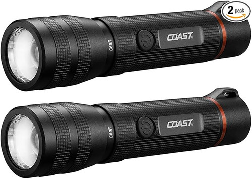 Coast G60R  Waterproof LED Flashlight, 2-Pack