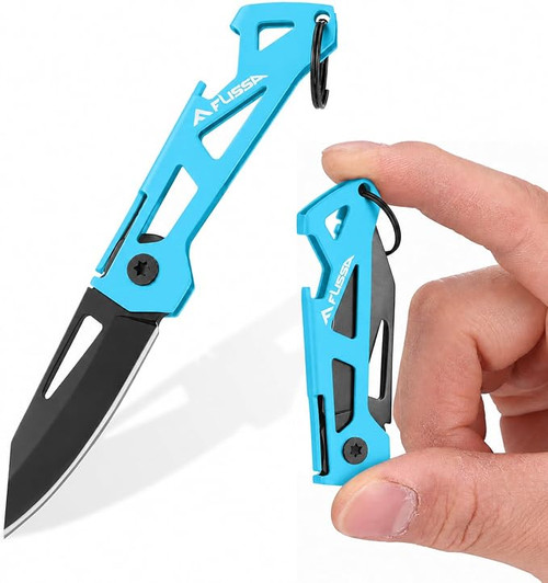 FLISSA Mini Pocket Folding Knife with Bottle Opener