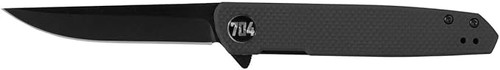 704 Gear Sliver EDC Pocket Knife | Ultra-Slim D2 Gentleman's Straight Back Blade | Black