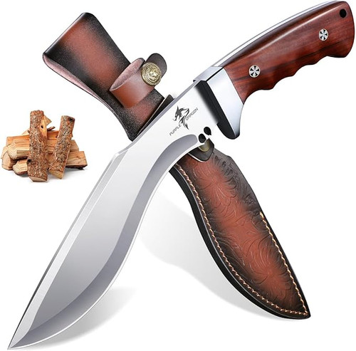 Purple Dragon Kukri Fixed Blade Knife With Sheath