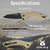 FLISSA Pocket Knife with 14C28N Stainless Steel Blade