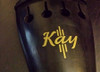 Kay Logo Vinyl Sticker Emblem for Bass Tailpiece, on tailpoiece