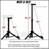 Electric Upright Bass EUB Folding Stand by K&M (Konig and Meyer), height diagram