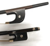 Carbon Fiber ARTIST French and German Style Double Bass Bow, closeup of frog