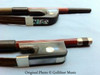 Brazilwood Double Bass Bow, French and German bows closeup of frog