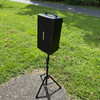 Busking 200FR - Portable Battery-Powered Combo Amp - on Tripod Stand Side