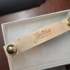 Choice Products Wooden Microphone Holder for Bass - Maple, closeup of Gollihur Music Logo