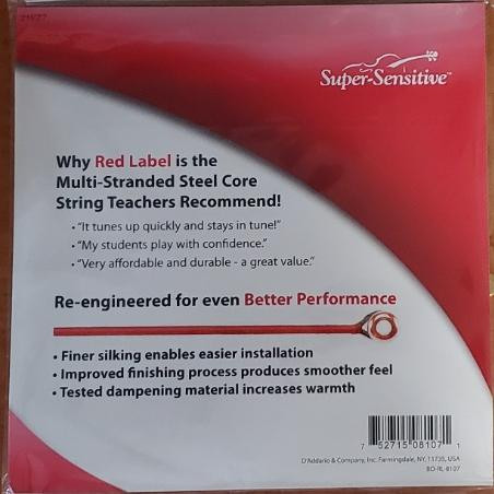 Super-Sensitive Red Label Upright Bass Strings
