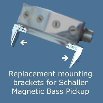 Mounting Brackets (Replacement) for Schaller Model 411 Pickup, shown mounted on pickup
