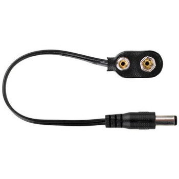 9v power plug with barrel connector, shown