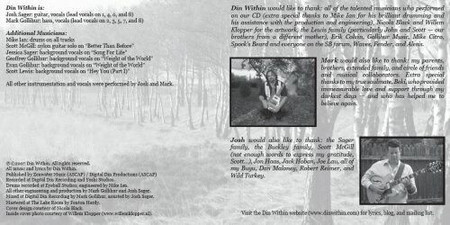 Awaken the Man, an album by Din Within - inside booklet
