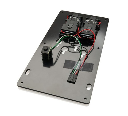 NS-WAV Retrofit - Active Preamp Upgrade for NS Design WAV Basses - replacement back plate with battery packs and internal wiring (inside view)