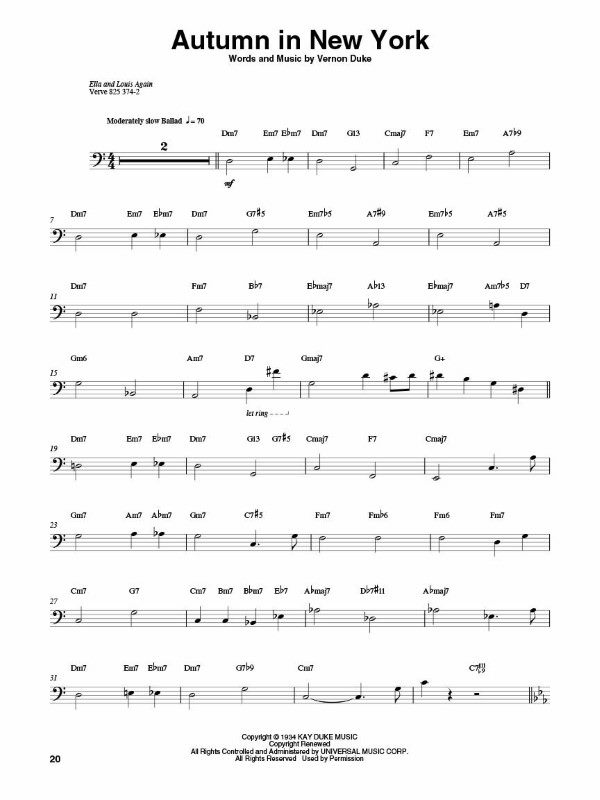 Ray Brown – Legendary Jazz Bassist - Transcription Book