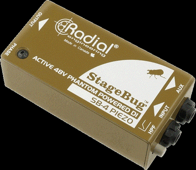 StageBug SB-4 Ultra-Compact Active DI for Piezo Pickups