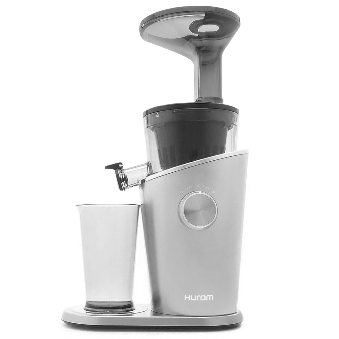 Hurom H100 Vertical Slow Juicer in Silver Juicers.co.uk
