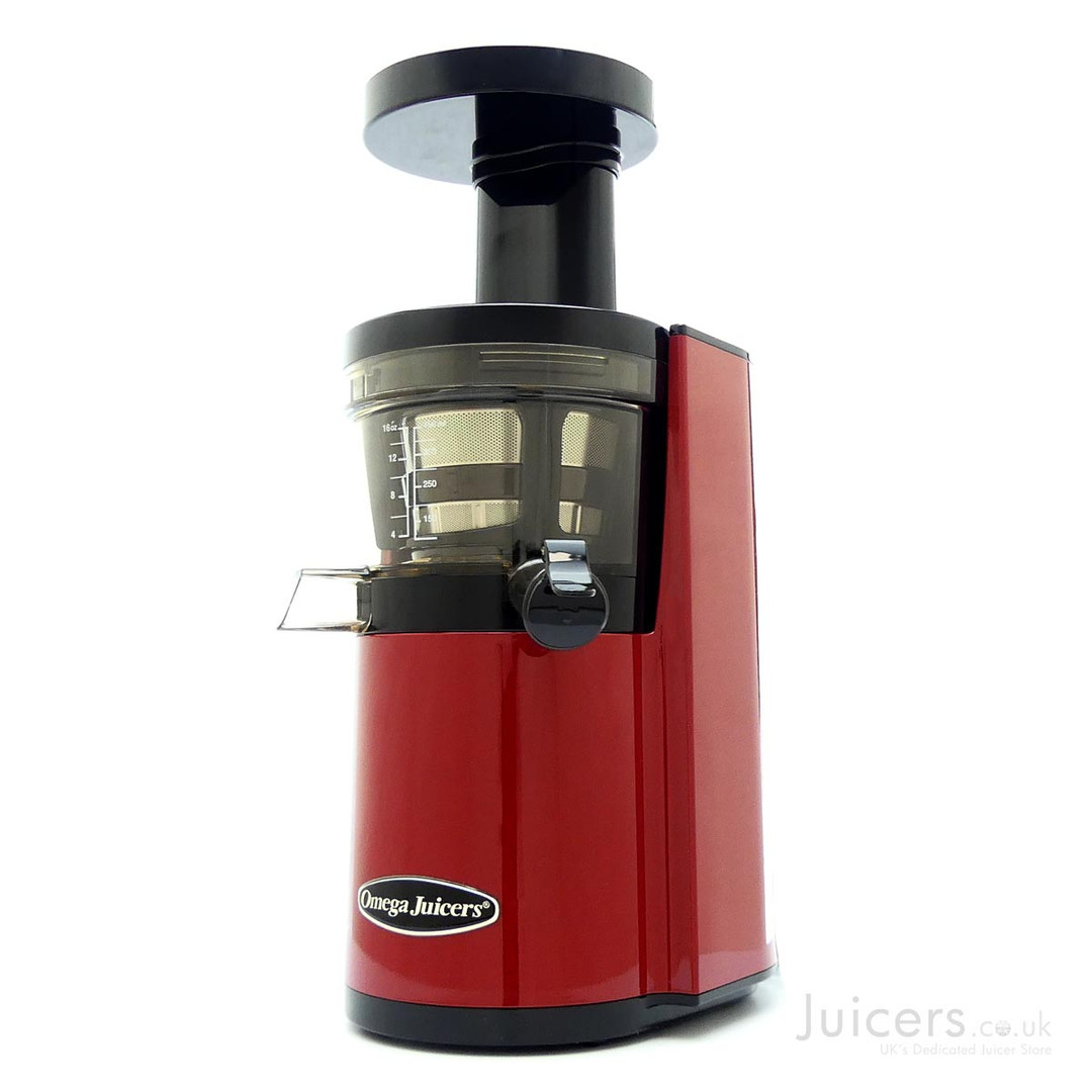 Omega VSJ843R Slow Juicer in Red with Citrus Attachment Juicers.co.uk