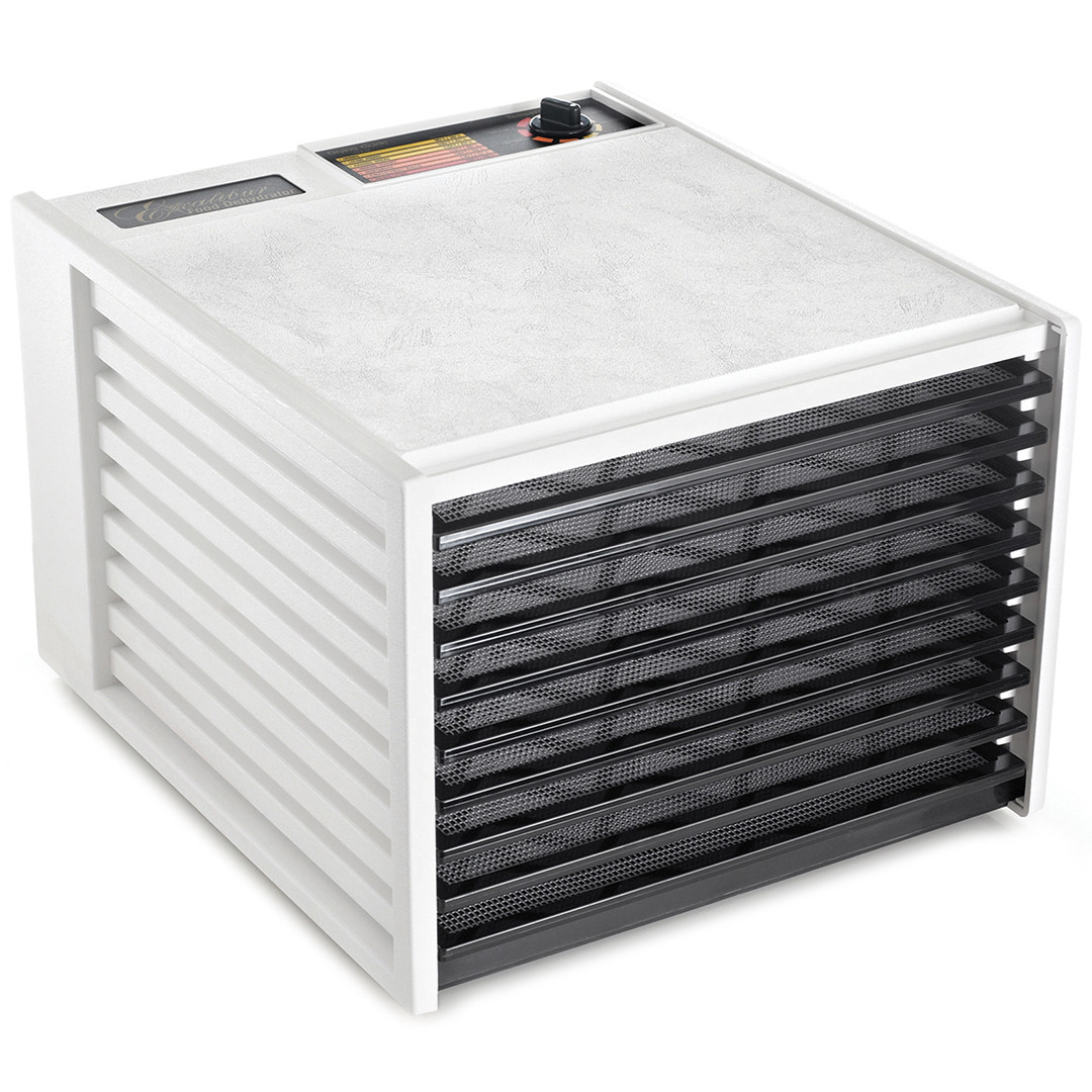 Excalibur 4900W 9-Tray Dehydrator in White | Juicers.co.uk
