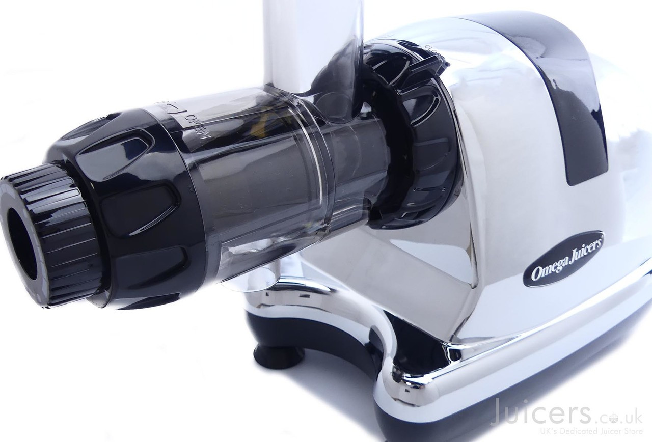 Omega 8008 Nutrition Center Slow Juicer in Chrome Juicers.co.uk