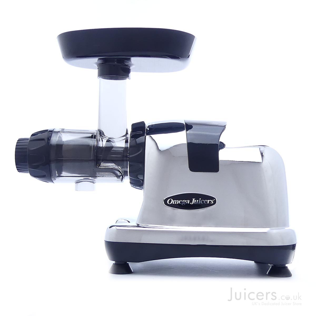 Omega 8008 Nutrition Center Slow Juicer in Chrome Juicers.co.uk