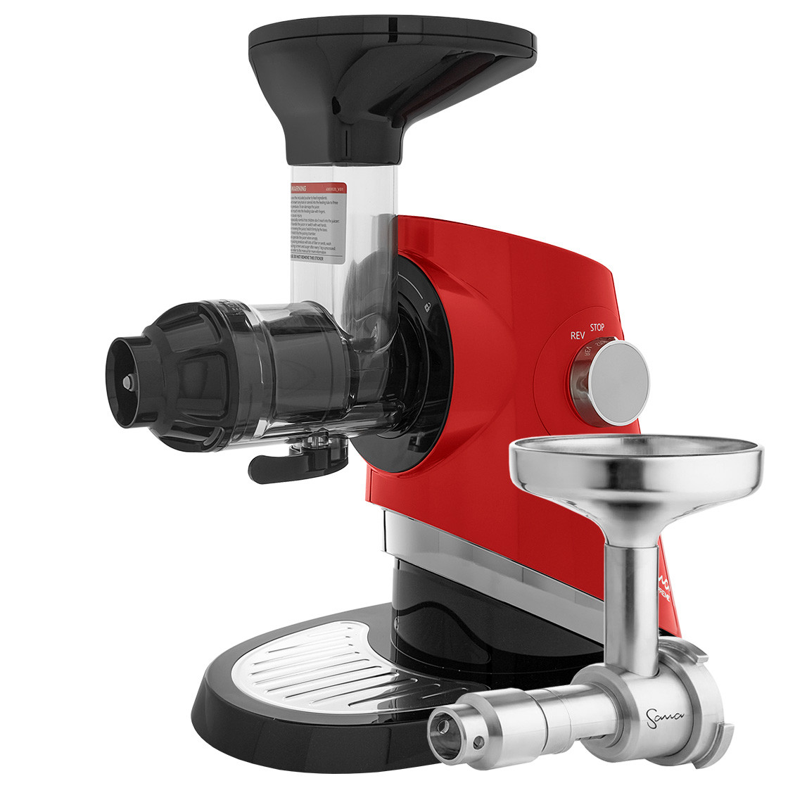 Sana EUJ727 Supreme Slow Juicer in Red with Oil Extractor Juicers.co.uk