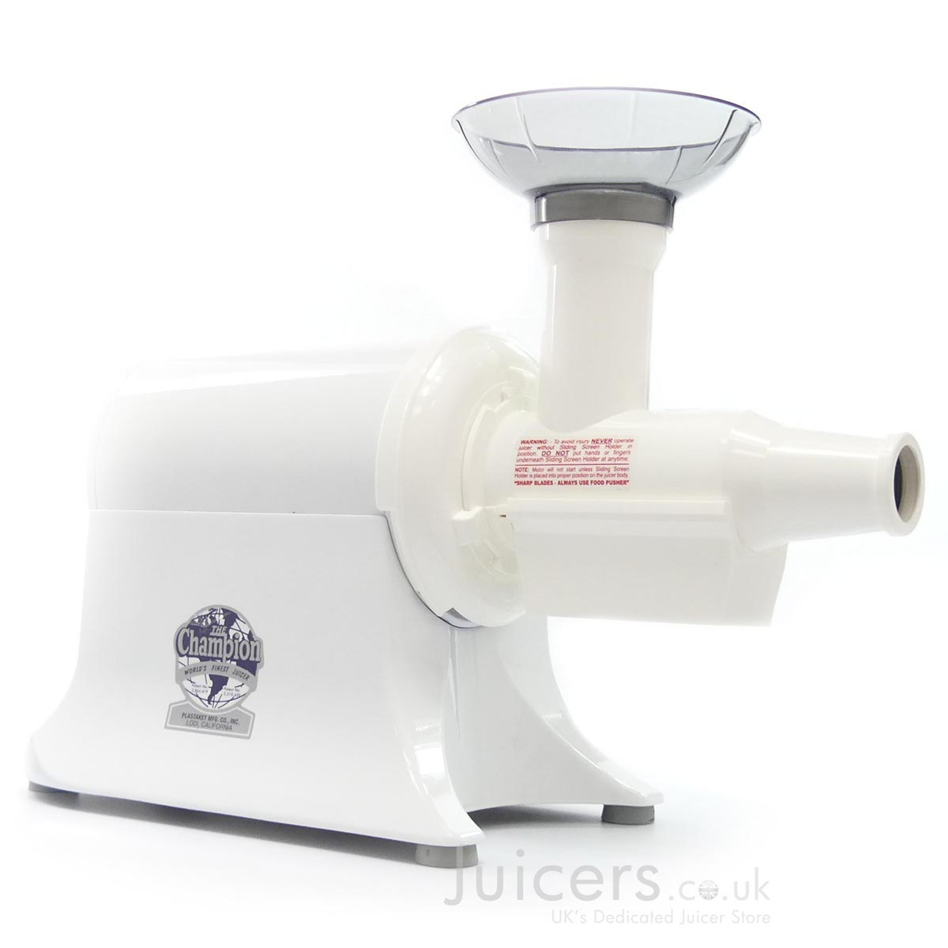 Champion 2000 Juicer in White Juicers.co.uk