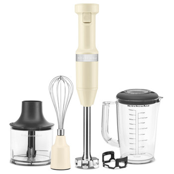 KitchenAid 5KHBV83BAC Corded Hand Blender in Almond Cream