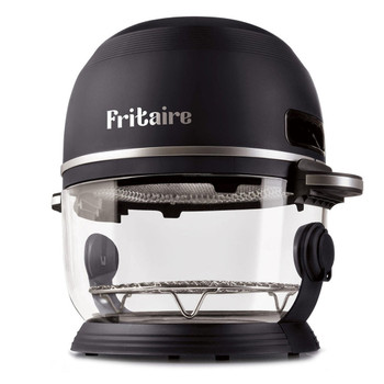 Fritaire Self-Cleaning Glass Bowl Air Fryer in Midnight Black