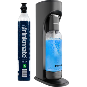 Drinkmate OmniFizz Drinks Carbonator & 1 CO2 Cylinder in Matte Black