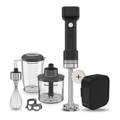 KitchenAid Go Cordless Hand Blender And Accessories (With Battery) 5KHBRV75BM