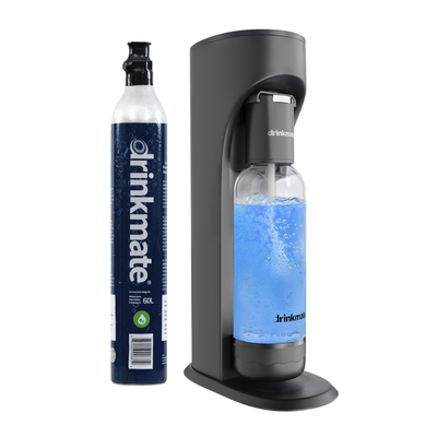 Drinkmate OmniFizz Drinks Carbonator & 1 CO2 Cylinder in Matte Black