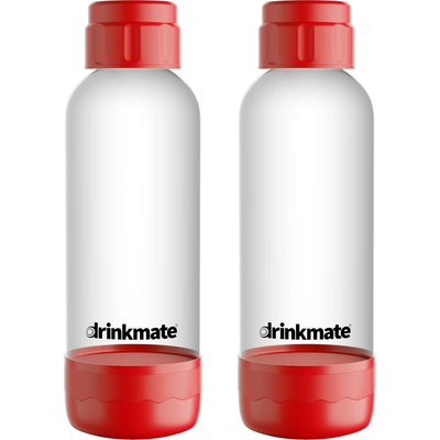 Drinkmate 1.0L Twin-Pack of spare bottles in Royal Red