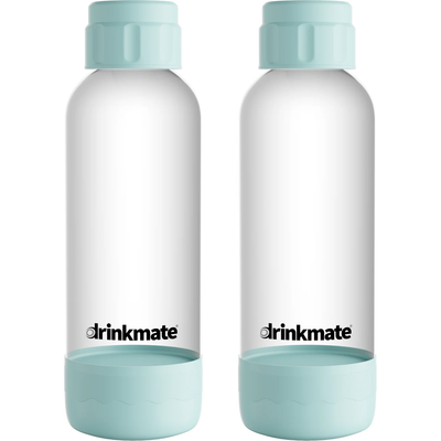 Drinkmate 1.0L Twin-Pack of spare bottles in Arctic Blue