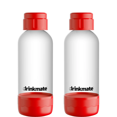 Drinkmate 0.5L Twin-Pack of spare bottles in Royal Red